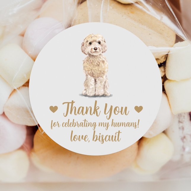 Adesivos Personalizados de Casamento de Cachorro C (Criador carregado)
