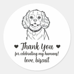 Adesivos Personalizados de Casamento de Cachorro C