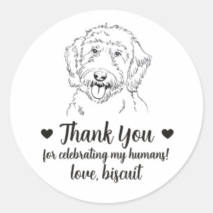 Adesivos Personalizados de Casamento de Cachorro G
