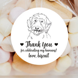 Adesivos Personalizados de Casamento de Cachorro G