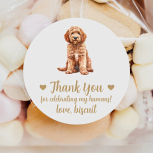 Adesivos Personalizados de Casamento de Cachorro G