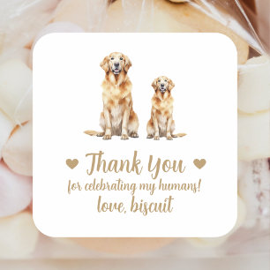 Adesivos Personalizados de Casamento de Cachorro G