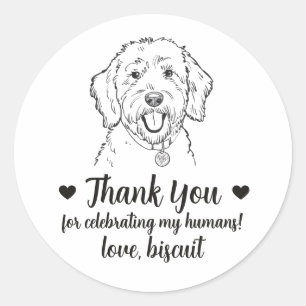 Adesivos Personalizados de Casamento de Cachorro G