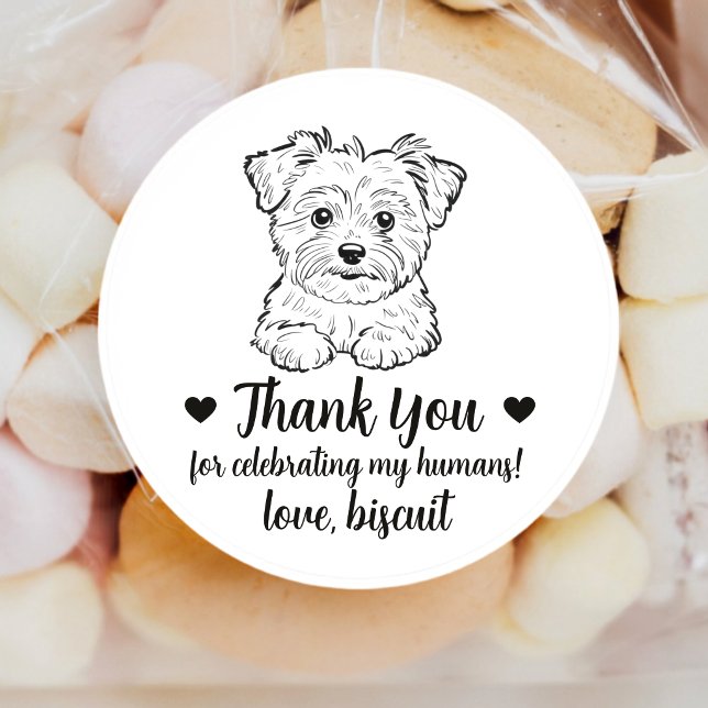 Adesivos Personalizados de Casamento de Cachorro M (Criador carregado)