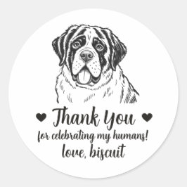 Adesivos Personalizados de Casamento de Cachorro S