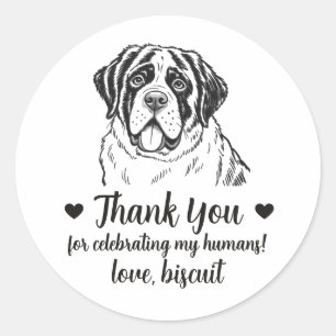 Adesivos Personalizados de Casamento de Cachorro S