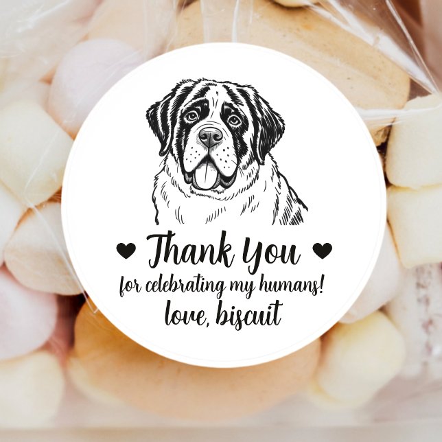 Adesivos Personalizados de Casamento de Cachorro S (Criador carregado)