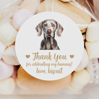 Adesivos Personalizados de Casamento de Cachorro W