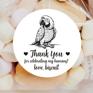 Adesivos Personalizados de Casamento de Papagaio