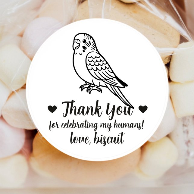 Adesivos Personalizados de Casamento de Periquito (Criador carregado)