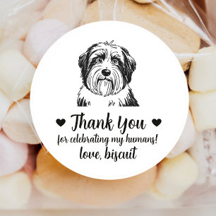 Adesivos Personalizados de Casamento para Cachorro