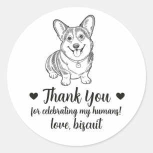 Adesivos Personalizados de Corgi para Lembrancinha