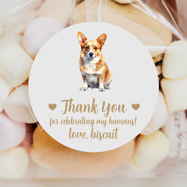 Adesivos Personalizados de Corgi para Lembrancinha