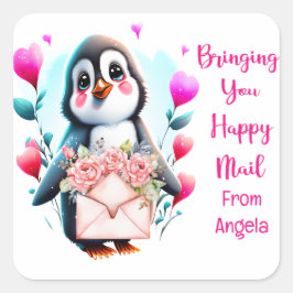 Adesivos Personalizados de Correspondência Feliz