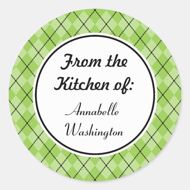 Adesivos Personalizados de Cozinha Verde (Frente)