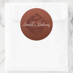 Adesivos Personalizados de Cupcake de Chocolate