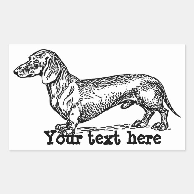 Adesivos Personalizados de Dachshund (Frente)