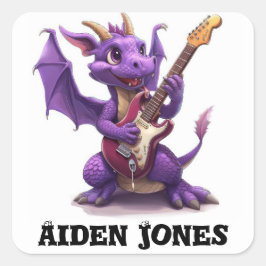 Adesivos personalizados de dragões coloridos
