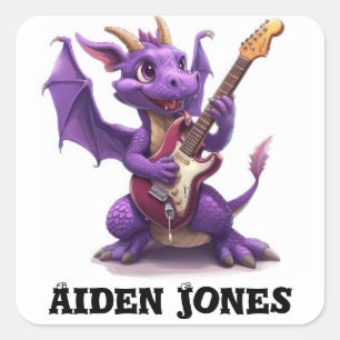 Adesivos personalizados de dragões coloridos