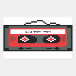 Adesivos personalizados de fita cassete de 8 bits