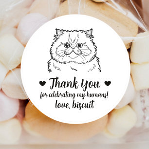 Adesivos Personalizados de Gato para Lembranças de