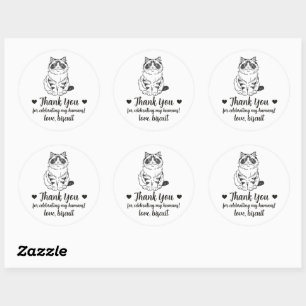 Adesivos Personalizados de Gato Ragdoll para Lembr