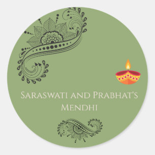 Adesivos personalizados de Mehendi