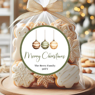 Adesivos Personalizados de Natal em Tons Terrosos