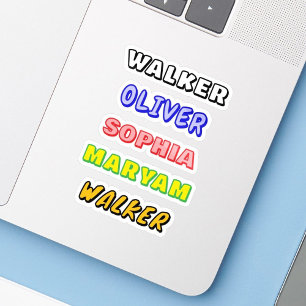 Adesivos Personalizados de Nome à Prova d'Água com