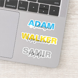 Adesivos Personalizados de Nome Completo com Estil