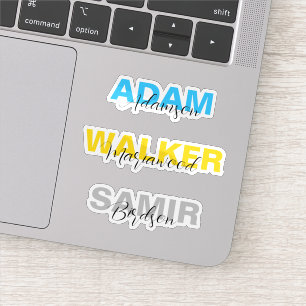 Adesivos Personalizados de Nome Completo com Estil