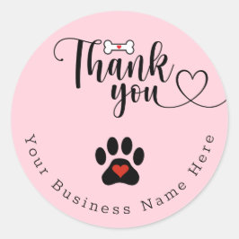 Adesivos Personalizados de Pata de Cachorro Obriga