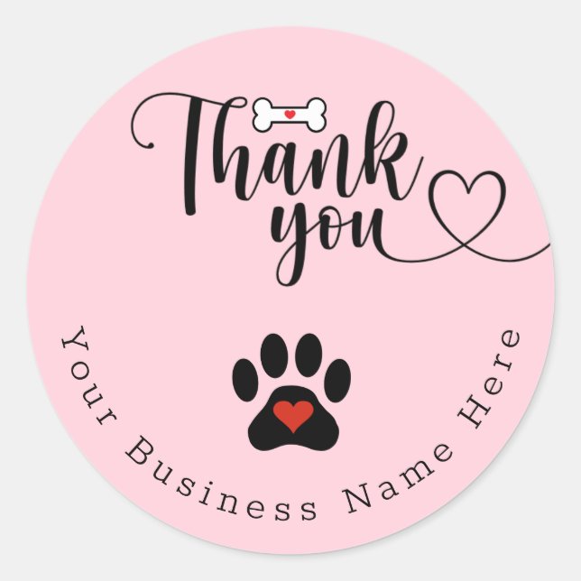Adesivos Personalizados de Pata de Cachorro Obriga (Frente)