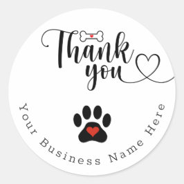 Adesivos Personalizados de Pata de Cachorro Obriga