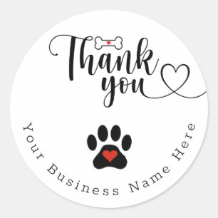 Adesivos Personalizados de Pata de Cachorro Obriga