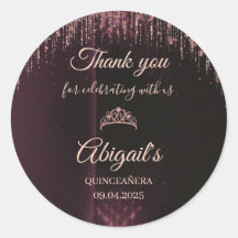 Adesivos Personalizados de Quinceañera | Nome Pers