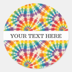Adesivos Personalizados de Tie Dye Psicodélico A