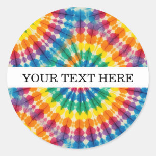 Adesivos Personalizados de Tie Dye Psicodélico A