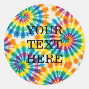 Adesivos Personalizados de Tie Dye Psicodélico A