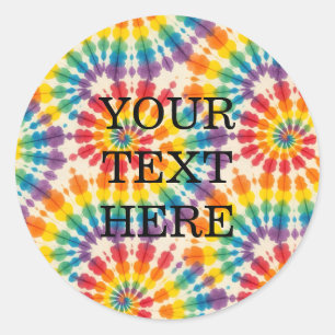 Adesivos Personalizados de Tie Dye Psicodélico A