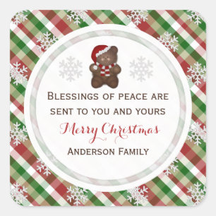 Adesivos Personalizados de Urso do Papai Noel e Fl