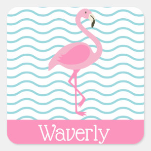 Adesivos personalizados do Flamingo cor-de-rosa