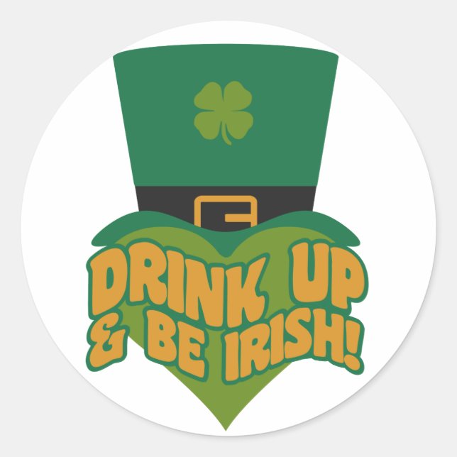 Adesivos personalizados do Leprechaun (Frente)