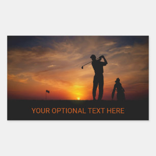 Adesivos personalizados Golfer Sunset