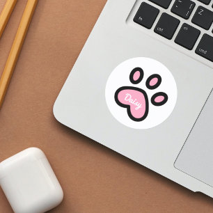 Adesivos Personalizados - Impressão de Pata de Gat