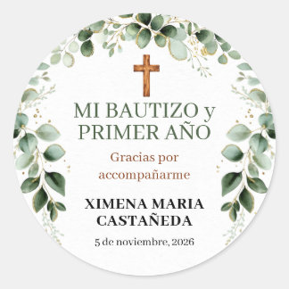 Adesivos Personalizados Mi Bautizo y Primer Año