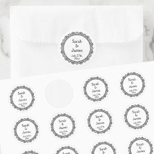 Adesivos Personalizados para Casamento c/ Moldura 
