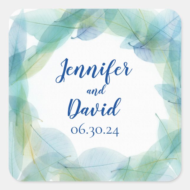 Adesivos Personalizados para Casamento com Desenho (Frente)