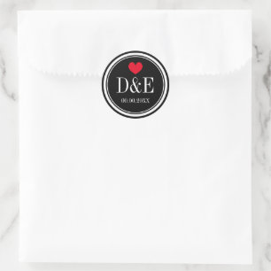 Adesivos personalizados para lembranças de casamen