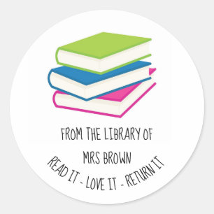 Adesivos Personalizados para Livros   Etiqueta de 